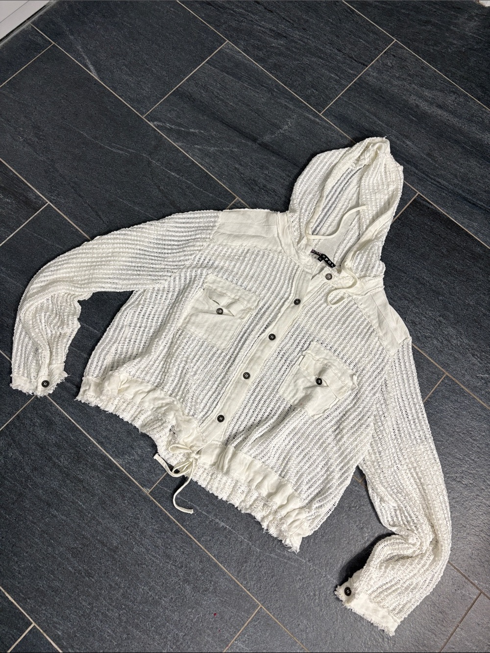 Bar x Pol Hooded knit top